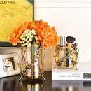 GobekUsa Gilded Tree Branch Glass Vase for Stylish Flower Arrangement