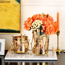 GobekUsa Gilded Tree Branch Glass Vase for Stylish Flower Arrangement