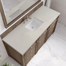 James Martin Bristol 60" Single Bathroom Vanity, Whitewashed Walnut