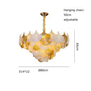 GobekUsa Ginkgo Art Deco Dimmable Chandelier for Dinning Room
