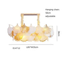 GobekUsa Ginkgo Art Deco Dimmable Chandelier for Dinning Room