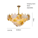 GobekUsa Ginkgo Art Deco Dimmable Chandelier for Dinning Room