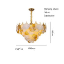 GobekUsa Ginkgo Art Deco Dimmable Chandelier for Dinning Room
