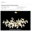 GobekUsa Ginkgo Biloba Chandelier: Elegant Duplex Living Room Hotel Lobby Pendant Light