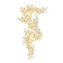 GobekUsa Ginkgo Biloba Chandelier: Elegant Duplex Living Room Hotel Lobby Pendant Light