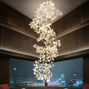 GobekUsa Ginkgo Biloba Chandelier: Elegant Duplex Living Room Hotel Lobby Pendant Light
