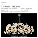 GobekUsa Ginkgo Biloba Chandelier: Elegant Duplex Living Room Hotel Lobby Pendant Light