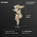 GobekUsa Ginkgo Biloba Chandelier: Elegant Duplex Living Room Hotel Lobby Pendant Light