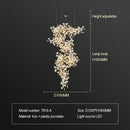 GobekUsa Ginkgo Biloba Chandelier: Elegant Duplex Living Room Hotel Lobby Pendant Light