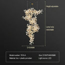 GobekUsa Ginkgo Biloba Chandelier: Elegant Duplex Living Room Hotel Lobby Pendant Light