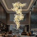 GobekUsa Ginkgo Biloba Chandelier: Elegant Duplex Living Room Hotel Lobby Pendant Light