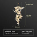 GobekUsa Ginkgo Biloba Chandelier: Elegant Duplex Living Room Hotel Lobby Pendant Light
