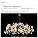 GobekUsa Ginkgo Biloba Chandelier: Elegant Duplex Living Room Hotel Lobby Pendant Light
