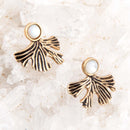 Ginko Mother of Pearl Post Earrings