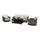 Owens 4-Piece Aluminum Living Room Set With Swivel Chairs by Outdoor-USA®