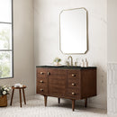 James Martin Amberly 48" Dual Mount Single Bathroom Vanity, Mid-Century Walnut