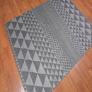 5' x 7' Handmade Geometric 100% Wool Modern Flatweave Area Rug Modern Gray