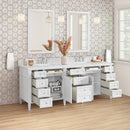 James Martin Brittany 84" Double Bathroom Vanity, Bright White
