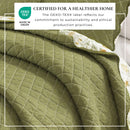 Floral Print & Scallopeded Edge Cotton Quilt Set - Illiana Collection by Great Bay Home