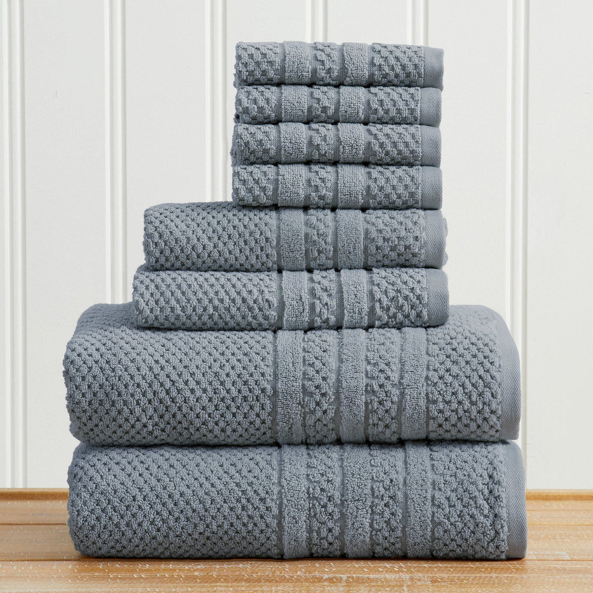 100% Cotton Checkered Jacquard Bath Towel Set - Giuliana Collection, photo 47 of 52