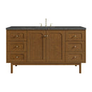 James Martin Laurent 60" Dual Mount Single Bathroom Vanity, Honey Oak