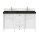 James Martin Brittany 60" Double Bathroom Vanity, Bright White