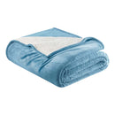 Velvet Plush Sherpa Bed Blanket - Sherpa Fleece Collection by Great Bay Home