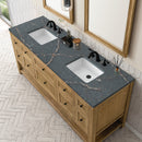 James Martin Breckenridge 72" Double Bathroom Vanity, Light Natural Oak