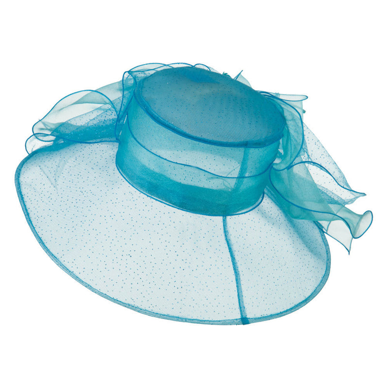 Glitter Big Bow Organza Hat