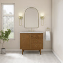 James Martin Laurent 36" Dual Mount Single Bathroom Vanity, Honey Oak
