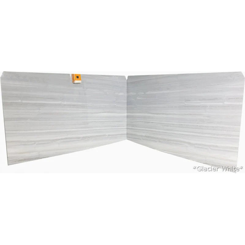 Glacier White Bookmatching Polished Marble Vein-cut Slab