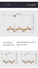 GobekUsa Glass Ball Ceiling Chandelier for Home Lighting