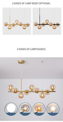 GobekUsa Glass Ball Chandelier: Modern Ceiling Lighting Fixture