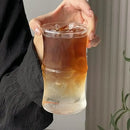 Glass bamboo knot mug kitchen clear coffee cup by Decorbites