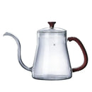 GobekUsa Glass Goose Beak Kettle | Stainless Steel | Wooden Handle