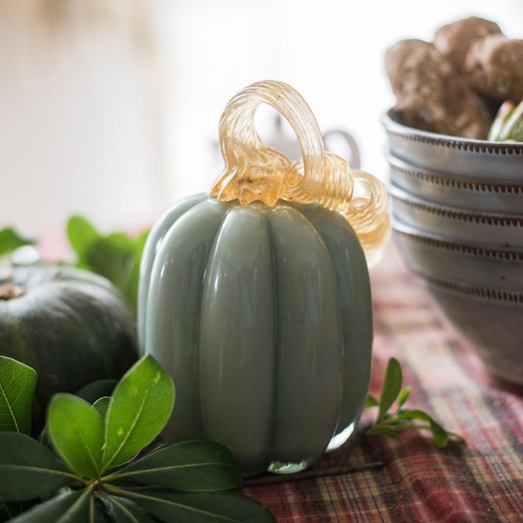 Glass Pumpkin Accents