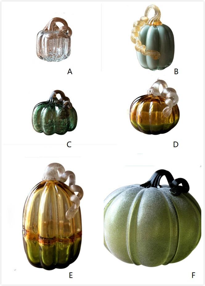 Glass Pumpkin Accents