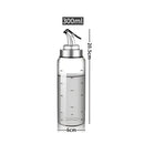 Glass seasoning dispenser bottle with stainless spout kitchen storage by Decorbites