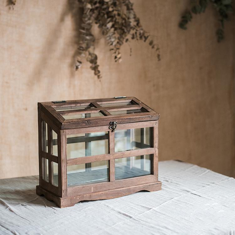 Glass Wood Display Box