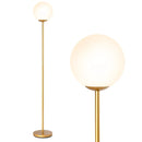 Glass Globe LED Floor Lamp with Glass Lampshade-Golden by LJGDeals