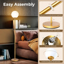 Glass Globe LED Floor Lamp with Glass Lampshade-Golden by LJGDeals