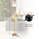Glass Globe LED Floor Lamp with Glass Lampshade-Golden by LJGDeals