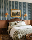 Glasshouse Stripe in Nocturne Blue