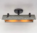 Galvanized Metal Farmhouse Ceiling Light | 17" Flush Mount