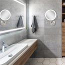 Glamour Lighted Wall Mounted Makeup Mirror with Magnification