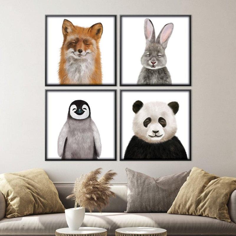 Gleeful Animals Canvas