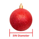 Glitter Red Ball Ornaments by Lee Display
