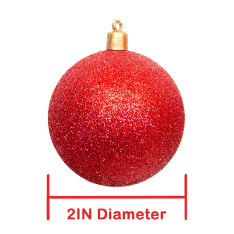 Glitter Red Ball Ornaments