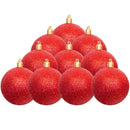Glitter Red Ball Ornaments by Lee Display