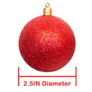 Glitter Red Ball Ornaments by Lee Display